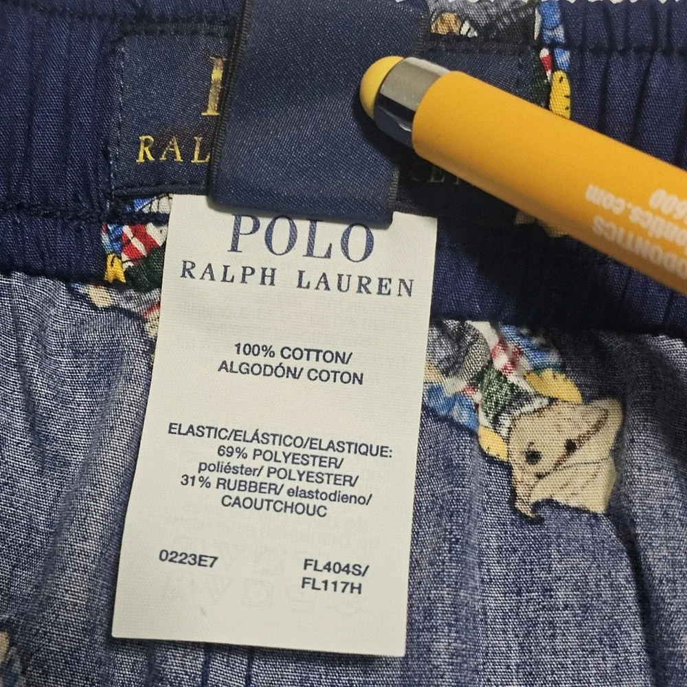 Polo Ralph Lauren Mens Polo Bear Boxer Shorts Navy Blue Western Cowboy & Socks S